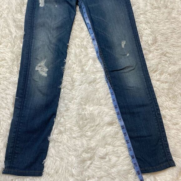 Hudson Skinny Jeans Womens Size 26 Low Rise Flap Pockets Distressed Made in USA - Picture 12 of 14
